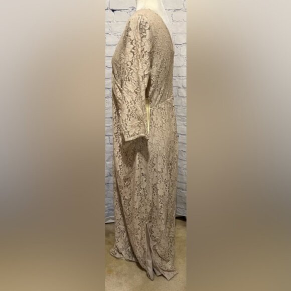 NWT Jessica, London Cream evening Lace Long Sleeve, dress Gown Size 14 - Picture 5 of 8